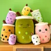 Usine en gros 16 couleurs 9,4 pouces 24 cm tasse de thé au lait oreiller coussin ananas fraise pomme raisin avocat poupée cadeau de Noël pour enfants