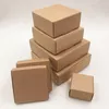 50 Teile/los Geschenkbox kraftpapier Schmuckschatullen Leere Tragetasche Schmuck Zubehör Verpackung Handgemachte Karton Display Papierboxen 220727