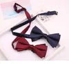 蝶ネクタイLINBAIWAY FASION SOLID COLOR COLOR MEN FOR MEN WEDDING BUSIENTION NECKTIE SHIRT BRIDEGROOG TUXEDO BOWKNOTS POLYESTER CRAVATBOW EMEL22