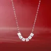 Real Love Moissanite Pendant Necklace For Women 100% 925 Sterling Silver Classic Round Diamond Necklace Fine Jewelry