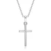 20Pcs Fashion Christian Jesus Cross Necklaces Simple Cross Pendants For Women Men Jewelry Gifts