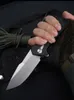 Toppkvalitet R7225 Flipper Folding Knife D2 Stone Wash Drop Point Blade G10 med rostfritt stålplåthandtag Bollbärande EDC Pocket Mapp Knives