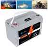 LiFePO4 battery 12V100AH has built-in BMS display, which is used for golf cart, forklift, inverter, camper, outdoor camping and home appliances