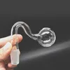 Bent Glass Pipes 10mm 14mm 18mm Male Female Joint Pyrex Glass Oil Nail Adapter Pipe for Dab Rig Bong Cheapest