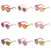 Óculos de sol crianças adoráveis ​​girassóis coloridos de óculos de sol, quadro redondo, garotas de viagem de viagem de viagem fosca.