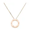 Collar de amor con tornillo de joyería de marca famosa para mujeres y niñas, collar con colgante deslizante de acero de titanio 316L, collares Collier Femme Classic 3271663