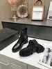 2022 autumn new women's short boots fashion rivets casual shoes black leather leather quality designer 35-40 us4-9 bags