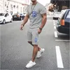 Herrspårar Summer Men's Tracksuit Number 29 Print Outfits 2 Piece T-shirt Shorts Suit Casual Stylish Sweatersuit Set Streetwear Cl