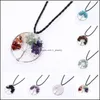 Pendentif Colliers Déclaration Collier Arc-en-ciel 7 Chakra Améthyste Arbre De Vie Quartz Sagesse Pierre Naturelle Hjewelry Drop Delivery Jewel Dhqtt