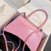 Women's men hourglass Handle fashion crossbody Bags Clutch flap tote leather pochette Luxury Designer wallet purses Crocodile pattern handbag Shoulder chain Bag