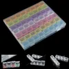 28/56 Griglie Vuote Decorazione Nail Art Custodia Scatola per Unghie Glitter Strass Perline di cristallo Accessori Contenitore