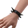 Link Chain Punk Spike Bracelets For Women Men Bracelet Bangle Goth PU Leather Cuff Bangles Studded Wristband Jewelry Gift Trum22