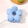 Snoep Kleuren Frosted Claw Grote Bloem Klauwen Plastic Haarklemmen Clips Voor Meisje Vrouwen Vintage Haarspelden Mode Haaraccessoires