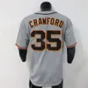 Mike Yastrzemski koszulka Joey Bart Joc Pederson Willie Mays Brandon Crawford Fan Player Grey White Cream Size S-3xl