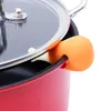 1 pièces élévateur anti-déversement pour support de Pot à soupe support résistant à la chaleur en Silicone garder le couvercle ouvert outils de cuisine 220727