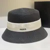 Summer Wide Brim Hatts for Women Straw Hat Paris Designer Beach Caps Fashion Mens Woman Sun Cap Casquette 4 Färger Högkvalitativ3766799