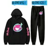Men's Tracksuits Slime Rancher Print Fashion Fall Suit Hoodies Sportswear Hooded Sweatshirt Ankle Banded Pant Two Piece Set Streetwear Style