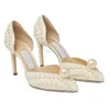Women Sandals Summer Sacaria Dress Wedding Shoes PearlEmbellished Satin Platform Sandal Elegant Woman White Bride Pearls High Hee5089532