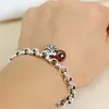 Chaîne à maillons couleur argent rubis pendentif Bracelet pour femmes exquis magnifique bijoux faits à la main accessoires cadeau LoversLink Lars22