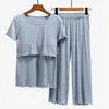 Umstandskleidungsset Stillnachtwäsche Stillnachtwäsche für Schwangere Schwangerschaft Stillen Pyjamas Anzüge 220607