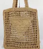 Modebrief P Mesh Hollow geweven boodschappentassen Home Decor voor Summer Straw Tote Tas Schouder Bower Bag 6color7327016