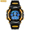 cwp SMAEL enfants montres garçons montres à Quartz étudiant Sport 50 M étanche réveil 0508 enfants LED numérique A2