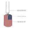 Drapeau américain pendentifs collier fournitures de fête en alliage de Zinc Hiphop USA symbole pour hommes bijoux colliers sxaug02