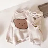 MILANCEL automne bébé vêtements ensemble enfant en bas âge filles à capuche costumes ours tête infantile garçons tenue 220509