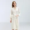 Vêtements de nuit pour femmes femmes gaufre peignoir automne mince pyjama absorbant pour Couple Long Style hommes et femmes vêtements de maison femmes