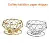 Folding Coffee Filter Paper Holder 304 Stainless Steel s Rack Collapsible Dripper Cup Stand Brew Tool 220509