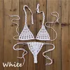 Women's Swimwear Micro Bikini 2022 Women Handmade Crochet Knit Halter Patchwork Bathing Suit Swimsuit Biquini Thong Traje De BanoWomen's