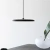 Hängslampor moderna cirkulära macarons restaurang ledande lampor bar vardagsrum lampa hem hanglamp aluminium nordisk armatur beroende