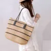 大容量ビーチショッピングS高級デニャー籐編まれた肩の女性の手作りわらハンドバッグ夏の旅行バッグ