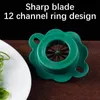 과일 야채 도구 새로운 녹색 양파 이온 쉬운 슬라이서 파쇄기 매실 꽃 컷 와이어 드로잉 주방 수퍼 페인