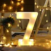 Dizeler LED Alfabe Numarası Dijital Mektup Açık Beyaz Up Dekorasyon Sembolü İç Duvar Dekoru Düğün Pencere Ekran Aydınlık Stringsl