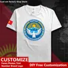 Kirgisistan kirgisischen Baumwolle T-Shirt Custom Jersey Fans DIY Name Nummer T-Shirt Mode Hip Hop lose lässige T-Shirt KG KGZ Flagge 220616gx