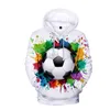 Fotboll Fotboll 3D-utskrift Stora kvinnor / män Hoodie Sweatshirt Boy / Girl Streetwear Hip Hop Pullover Hooded Jacket Male Tracksuit