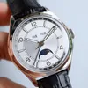 Reloj de pulsera mecánico automático de alta calidad para hombre, correa de cuero de moda de 40mm, reloj de negocios resistente al agua AAA