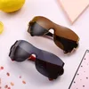 Solglasögon En bit överdimensionerad kvinnodesigner Wrap Around Sun Glasses Men UV400 Fashion Eyewear Shadessunglassessunglasses