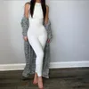 Jumpsuits voor dames rompers sexy mouwloze bodycon jumpsuit dames kleding één stuk club outfits rits fitness body tracksuit overal