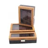 Смотреть коробки корпусы двойной цвет модную деревянную коробку Организатор верхний деревянный корпус хранения упаковки подарки украшения CaseWatch