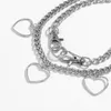Anneau de verrouillage ouvert pendentif coeur creux collier pour femmes mode Hip Hop menottes chaîne épaisse collier en couches bijoux