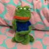 45cm Toy Soft Stuffed Pillow Magic Expression Pepe The Sad Frog Animal Plush Doll Birthday GIfts For Kids 220702