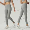 LUU Leggings Femininas Designer de Luxo Fatos de Treino Roupas Calças de Ioga Femininas Justas Esportes Cintura Alta Fino Dupla Face Escovada Nua Senhoras Corredoras Corredoras