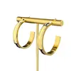Designerarmband för kvinnor Hoop örhängen Mens Titanium Steel Gold Bangle Fashion Love F Armband Studs Luxury Wedding Jewelry Hoops With Box 2022