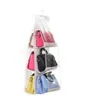 6 Pocket Hanging Handbag Organizer Wardrobe Transparent Storage Bag Door Wall Clear Clutter Shoes Hanger Bag Inventory BBB14727