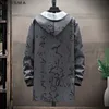 Gabardinas para hombres VERSMA Coreano Harajuku Vintage Long Mens Cardigans Trench Male Spring Oversize Long Men Trench Coat Abrigo Hombres Drop 220826