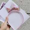 Cartoon Crown pannband för barn barn transparent plasts paljett hårband Bezel Hair Hoop Girl Hair Accessories3137160