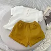 Kledingsets jongens pakken kleding babymuslijn katoenen outfits t-shirt shorts casual zomer kinderen met korte mouw tops broek 2 stks 0-4 ja ja