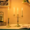 Ljusstakare metall bröllopshållare nordisk stil jul europeisk vintage glamourdekoracao de casa heminredning de50zt